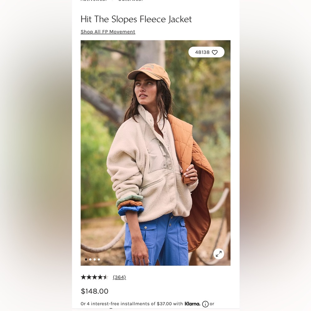 Free People hit the slopes fleece jacket
